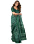 Vasthrlay Womens Printed Unstitched Green Saree