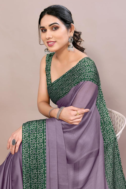 Vasthrlay Fashion Chiffon Georgette Teal Ethnic Wear