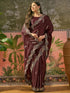 Vasthrlay Georgette Embroidery Unstitched Maroon Saree