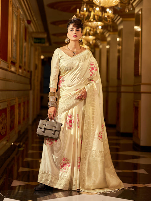 Vasthrlay Banarasi Unstitched Saree
