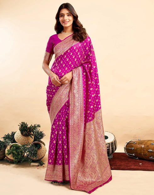Vasthrlay Banarasi Unstitched Saree