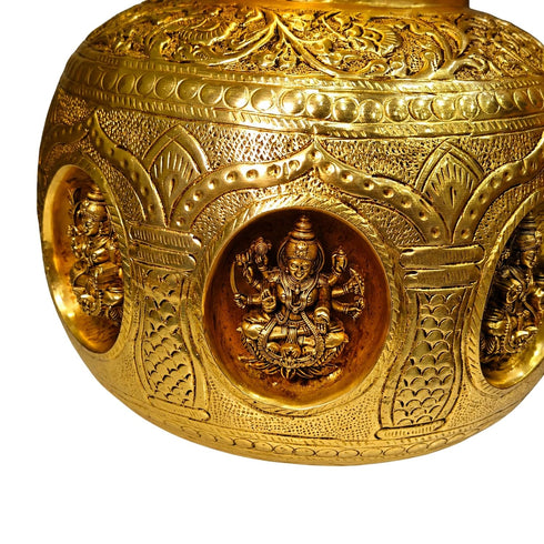 Premium Brass Ashtalakshmi Puja Kalash