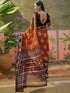 Vasthrlay Georgette Printed Unstitched Rani Pink Saree