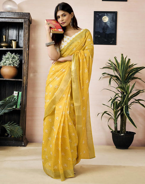 Vasthrlay Womens Printed Unstitched Purple Saree