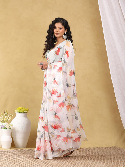 Vasthrlay Chiffon Floral Saree