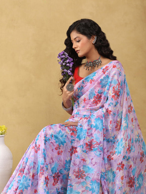 Vasthrlay Georgette Floral Saree