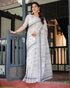 Vasthrlay Handwoven Printed Tasselled Saree