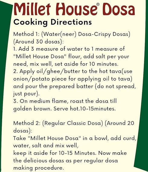 Millet House Instant Ragi Dosa Mix