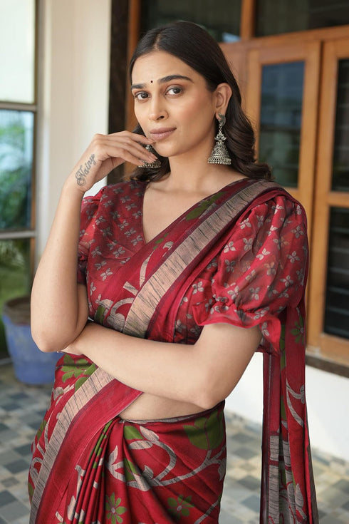 Vasthrlay Fashion Chiffon Printed Ethnic Wear