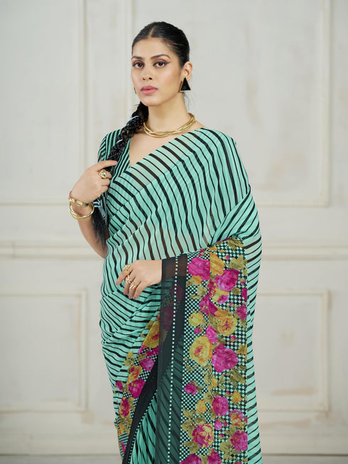 Vasthrlay Georgette Unstitched Saree