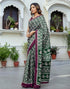 Vasthrlay Womens Printed Unstitched Maroon Saree