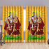 Eyelet Polyester Light Filtering God Printed Long Crush Curtains 7Ft | 2Pcs
