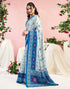 Vasthrlay Womens Printed Unstitched Wine Saree
