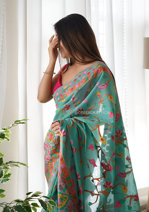 Vasthrlay Banarasi Unstitched Saree