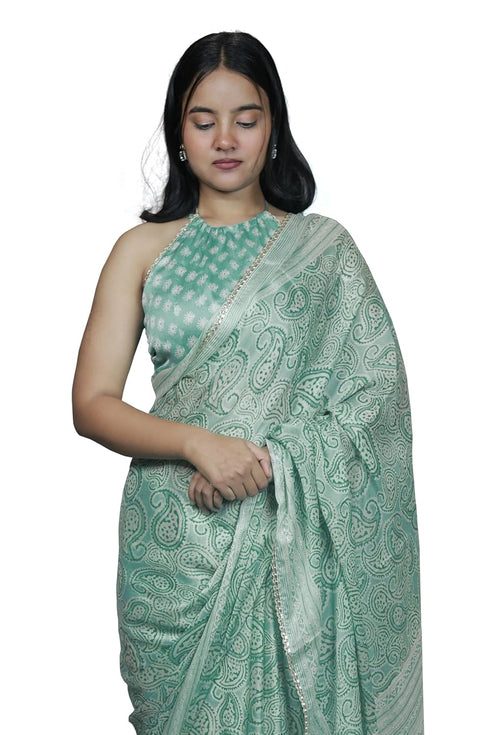 Vasthrlay Fashion Chiffon Paisley Printed Ethnic Wear
