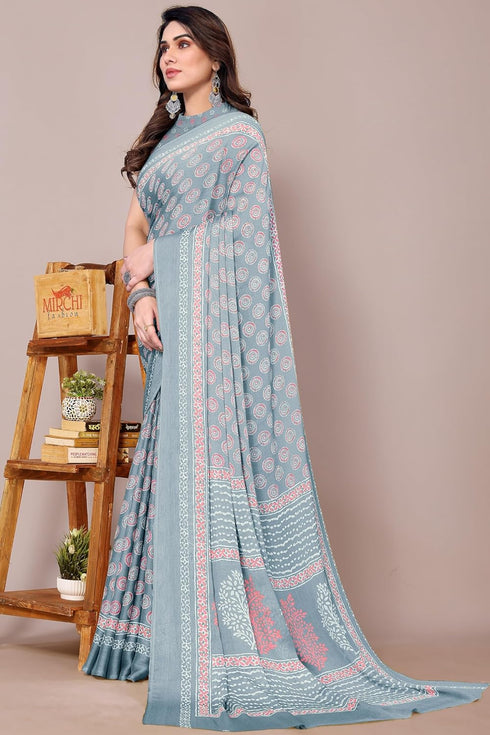 Vasthrlay Fashion Chiffon Printed Ethnic Wear