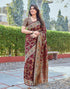 Vasthrlay Banarasi Kanjivaram Az Ys Sirisha Maroon Ethnic Wear