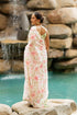 Vasthrlay Fashion Organza Printed White Ethnic Wear