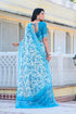Vasthrlay Sky Blue Unstitched Saree