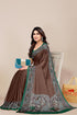 Vasthrlay Fashion Chiffon Georgette Teal Ethnic Wear