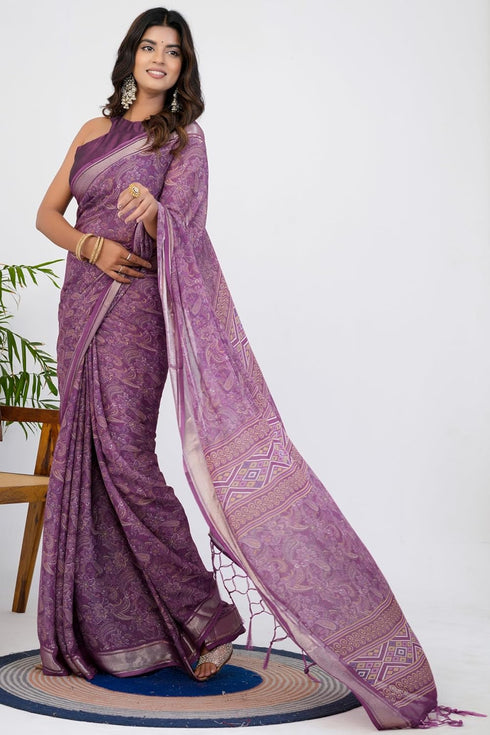 Vasthrlay Fashion Georgette Bandhani Printed Ethnic Wear