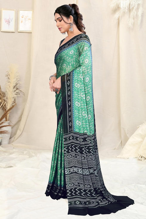 Vasthrlay Fashion Georgette Abstract Dusty Ethnic Wear