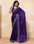 Vasthrlay Maroon Unstitched Saree