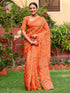 Vasthrlay Bandhani Printed Unstitched Peach Saree