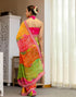 Vasthrlay Georgette Embroidery Unstitched Red Saree