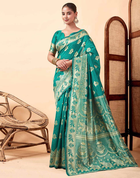 Vasthrlay Banarasi Traditional Unstitched Saree