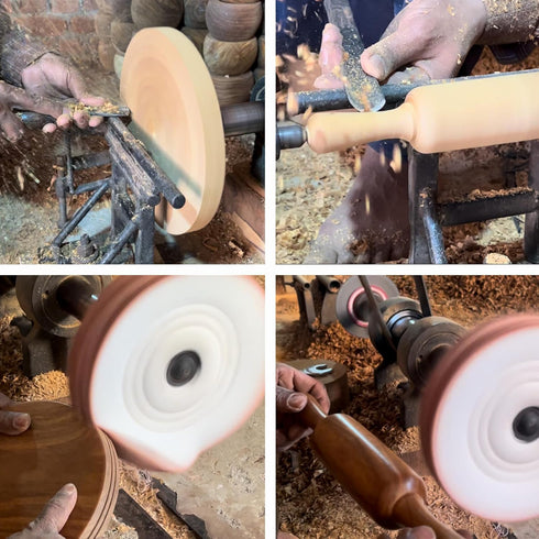 Wooden Chakla Belan with Stand & Roti Maker