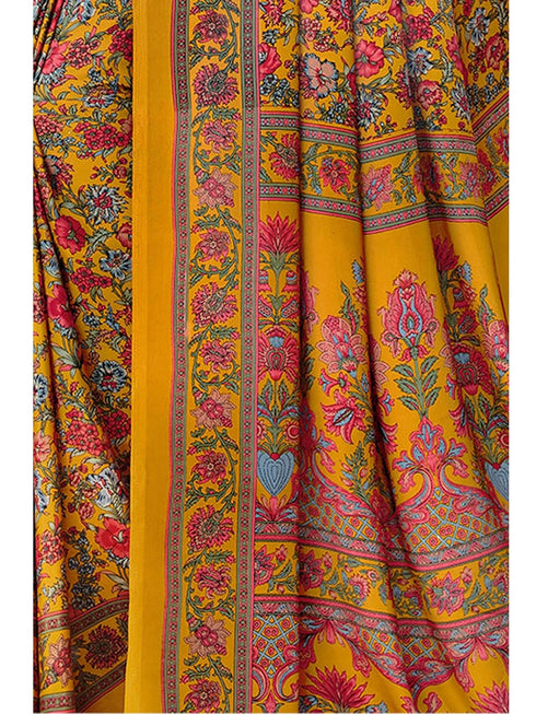 Vasthrlay Abstract Printed Unstitched Multicolor Saree