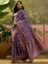 Vasthrlay Banarasi Weaving Unstitched Teal Saree