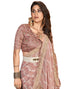 Vasthrlay Georgette Leheriya Pink Saree With Unstitched Blouse Piece