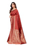 Vasthrlay Pink Kanjivaram Unstitched Saree