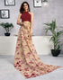 Vasthrlay Womens Printed Unstitched Green Saree