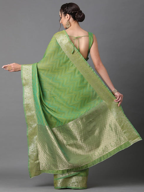 Vasthrlay Banarasi Unstitched Musturd Ethnic Wear