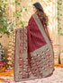 Vasthrlay Banarasi Weaving Maroon Saree