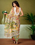 Vasthrlay Chanderi Printed Unstitched Blue Saree