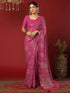 Vasthrlay Georgette Bandhani Unstitched Pink Saree