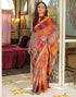 Vasthrlay Bandhani Embroidery Unstitched Yellow Saree