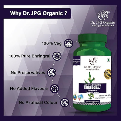 Dr. JPG Organic Bhringraj Capsules For Hair Fall