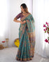 Vasthrlay Handloom Grey Beige Traditional Saree