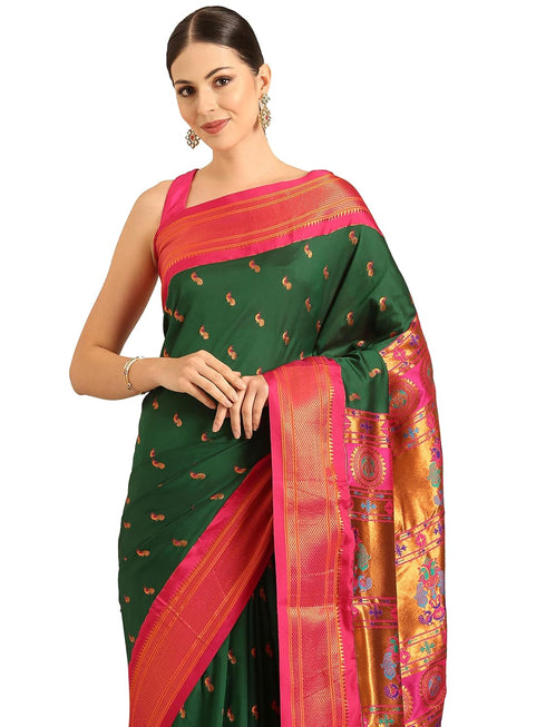 Vasthrlay Paithani Purple Saree