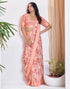Vasthrlay Georgette Printed Unstitched Multicolor Saree