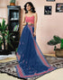 Vasthrlay Chanderi Printed Unstitched Orange Saree