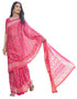 Vasthrlay Chanderi Bandhani Unstitched White Saree