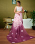 Vasthrlay Chanderi Printed Unstitched Blue Saree