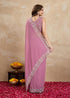 Vasthrlay Georgette Lakhanvi Embroidery Pink Ethnic Wear