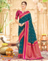 Vasthrlay Womens Paithani Unstitched Blue Saree